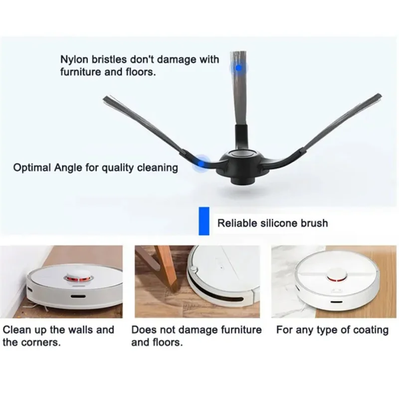 ATP3- 1 Set Main Side Brush Hepa Filter For Xiaomi Mi Robot Vacuum-Mop Pro STYTJ02YM 2S 3C Viomi V2 V3 SE Conga 3490 3690 Access