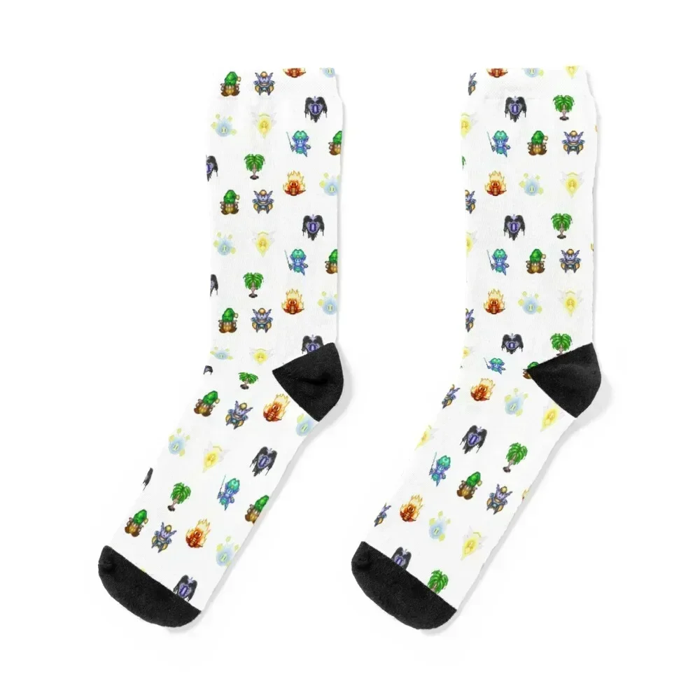 

Secret Of Mana Magic Sprites pattern Socks compression soccer anti-slip essential ankle Socks Ladies Men's