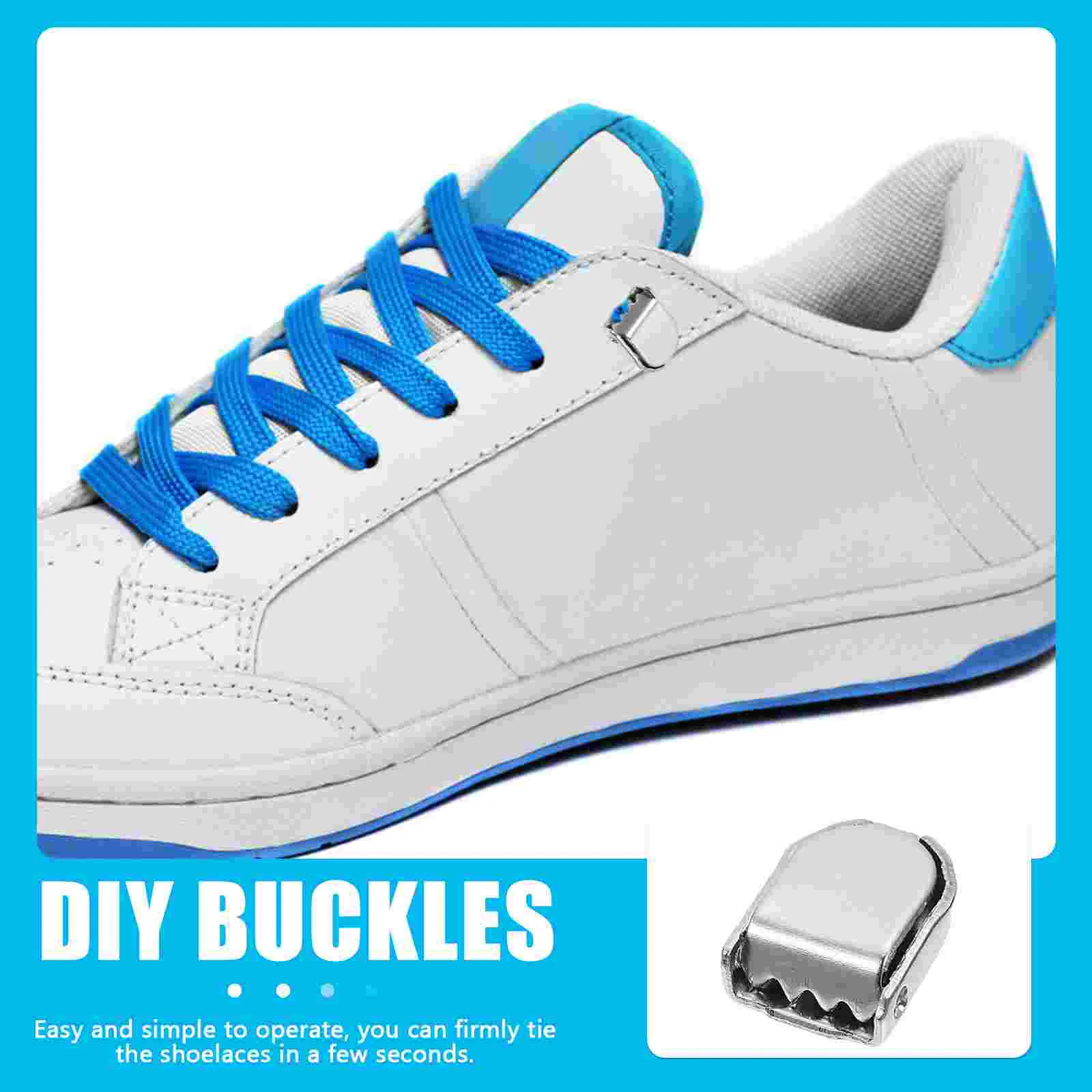Metal Lace Lock Shoelaces Tips Head Lazy Shoelace Buckle Sneaker Laces Clasps Tail Locks Connectors Clips
