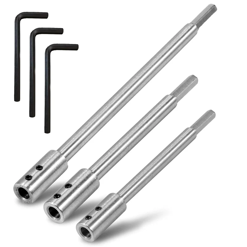 Extensión de broca Forstner para vástago redondo de 3/8 de pulgada, extensor de broca de pala de madera de acero con alto contenido de carbono-B51B