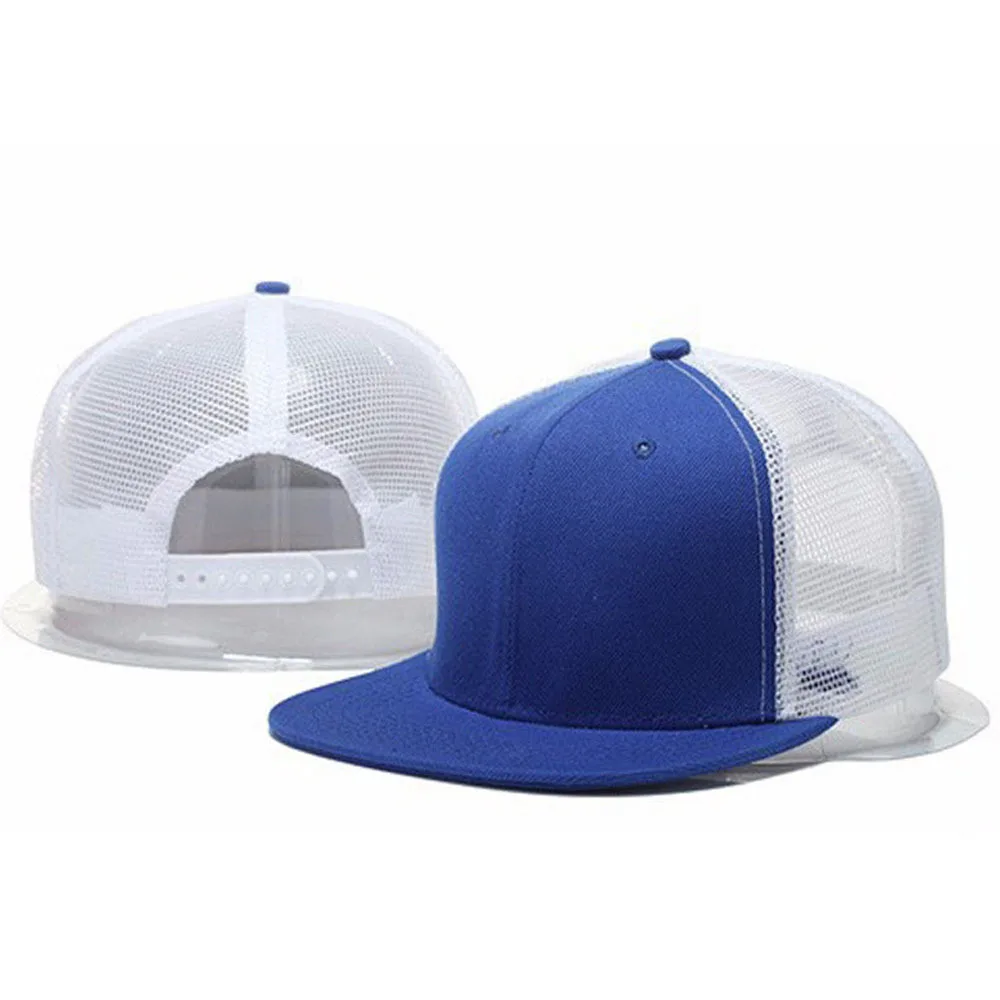 Men Flat Brim Mesh Baseball Caps Custom Embroidery Logo Hip Hop Snapback Caps Kpop Women Adjustable Breathable Dad Hat Gorras
