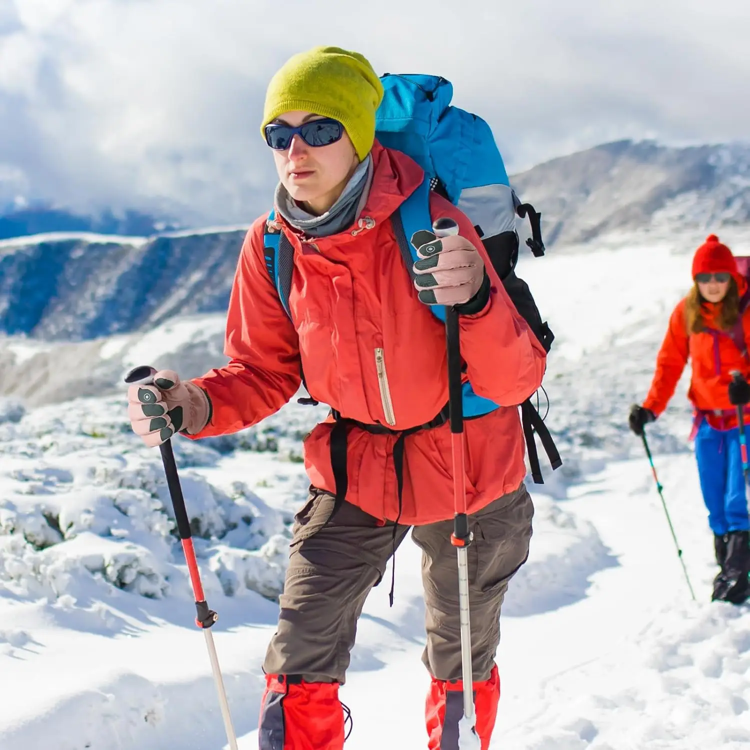 الشتاء على الجليد قفازات التزلج بولي Leather الجلود عدم الانزلاق شاشة تعمل باللمس مقاوم للماء دراجة نارية الدراجات الصوف قفازات ركوب الخيل الدافئة الرجال النساء