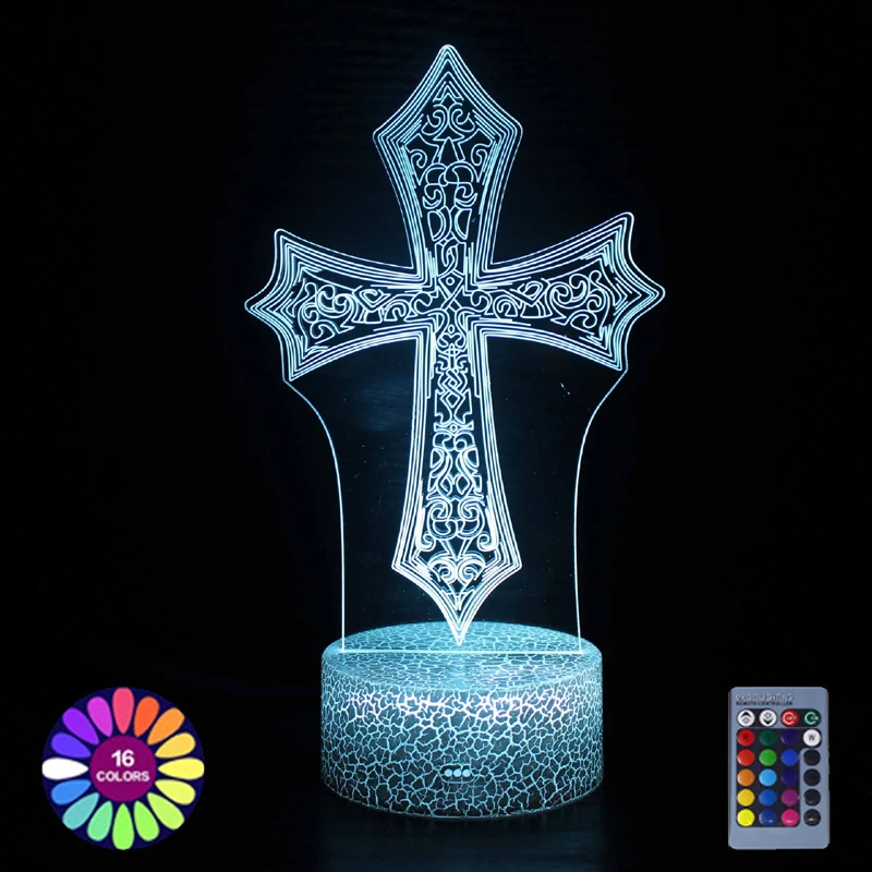 Jesús-Luz Led de noche para decoración de Iglesia, lámpara de la Virgen María alimentada por USB, lámpara de mesa para habitación, regalo Cristiano