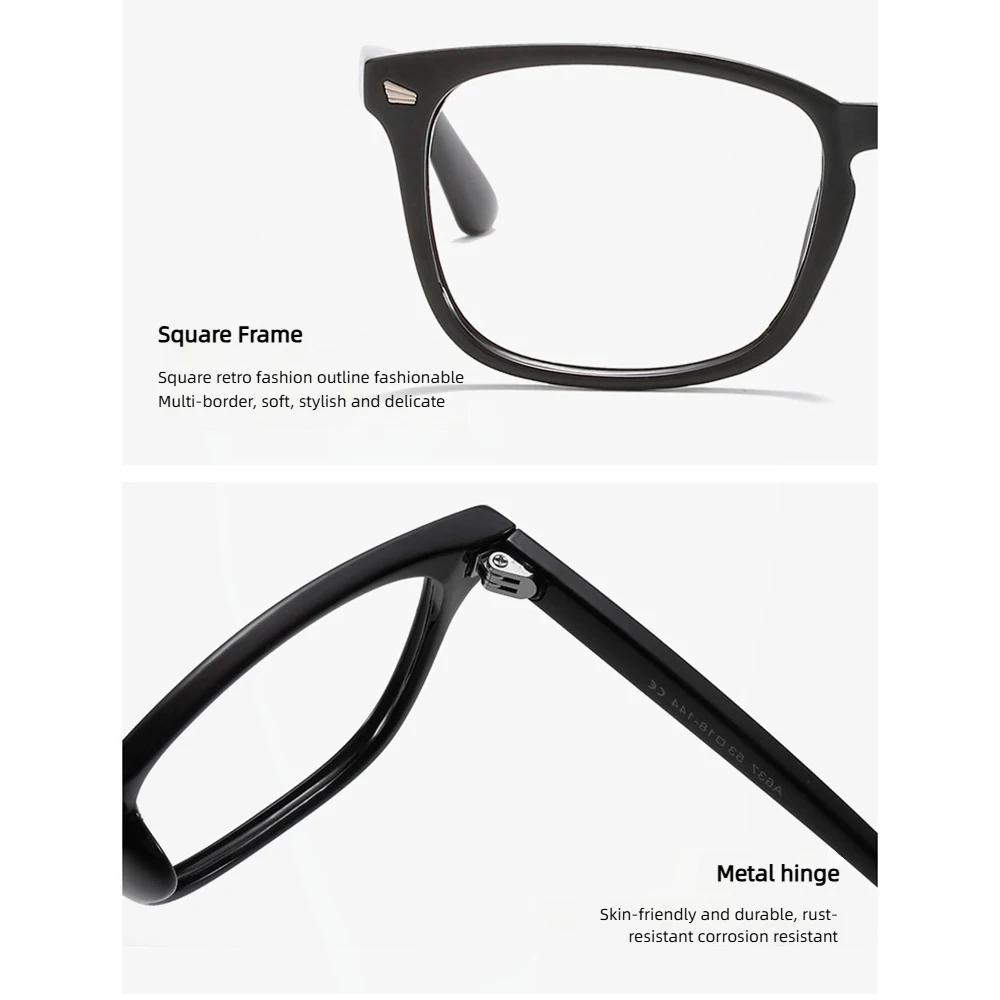 Classic Square Anti Blue light Glasses Men Women Fashion Photochromic Glasses Stylish Outdoor Changing Color Glasses