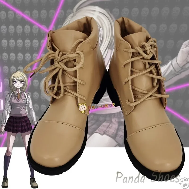 

Danganronpa Akamatsu Kaede Cosplay Shoes Anime Game Cos Brown Boots Dangan Ronpa Cosplay Costume Prop Shoes for Con Halloween