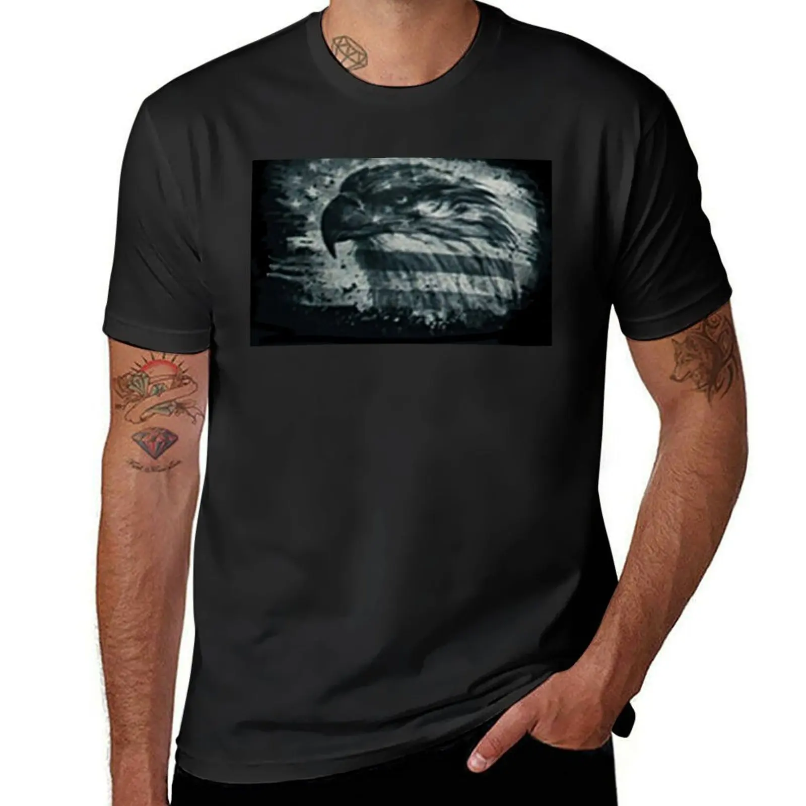 SEAL TEAM SONNY QUINN EAGLE BLACK TSHIRT T-Shirt sports fans plus size tops mens clothes