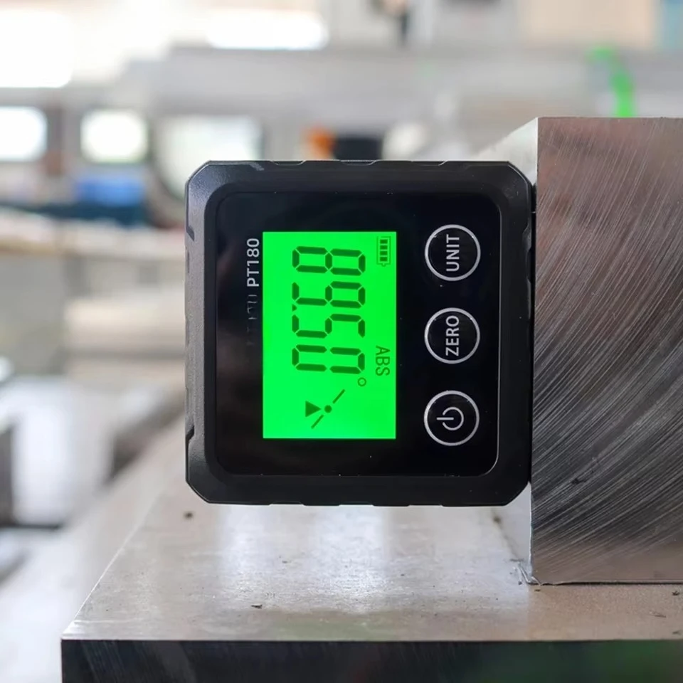 PT180 Angle Protractor Universal Level Box 360 Degree Mini Digital Protractor Inclinometer Tester Measuring Tools