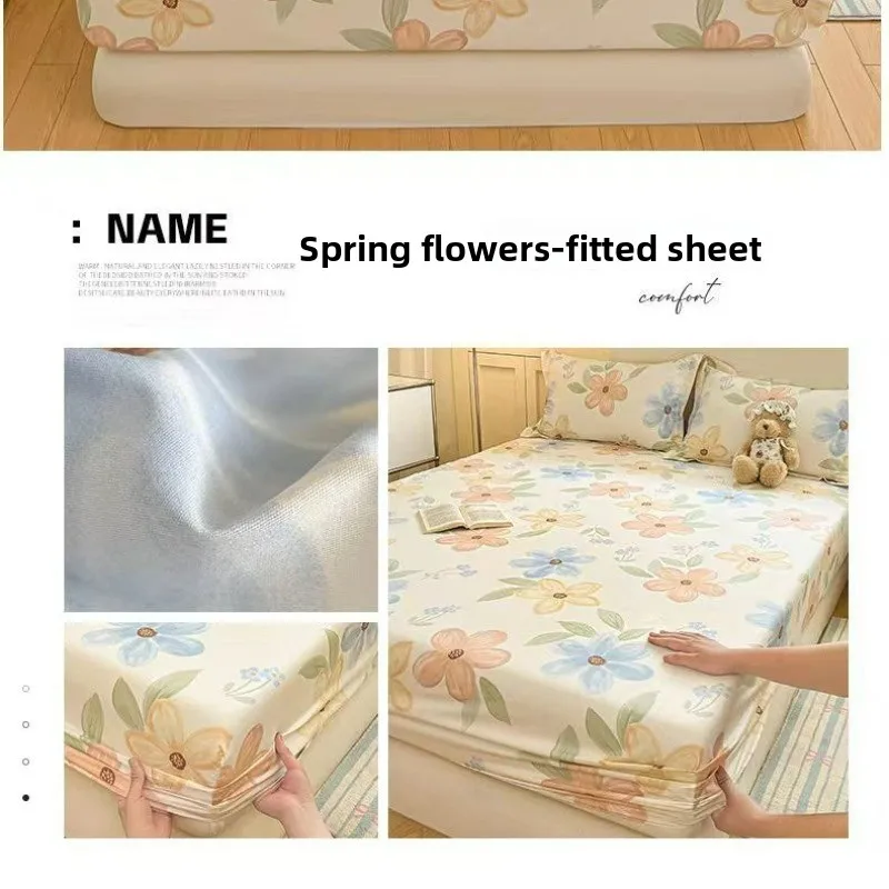 Un set di biancheria da letto in cotone 100% compreso un lenzuolo piatto e una federa.