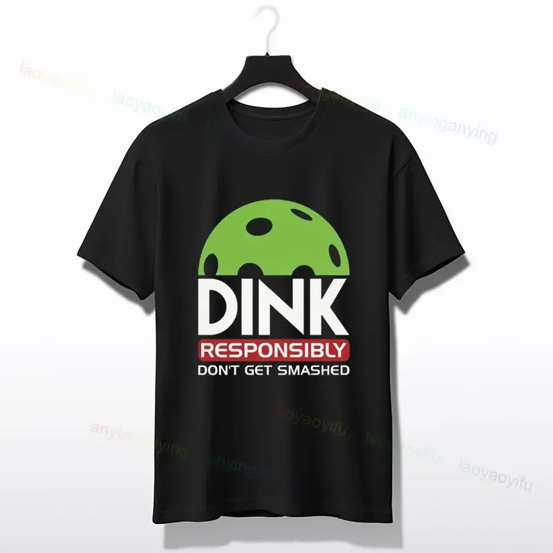 Zabawna koszulka z grafiką Pickleball „Życie jest krótkie, graj w Pickleball” Projekt z krótkim rękawem T-shirt z czystej bawełny Streetwear Fashion