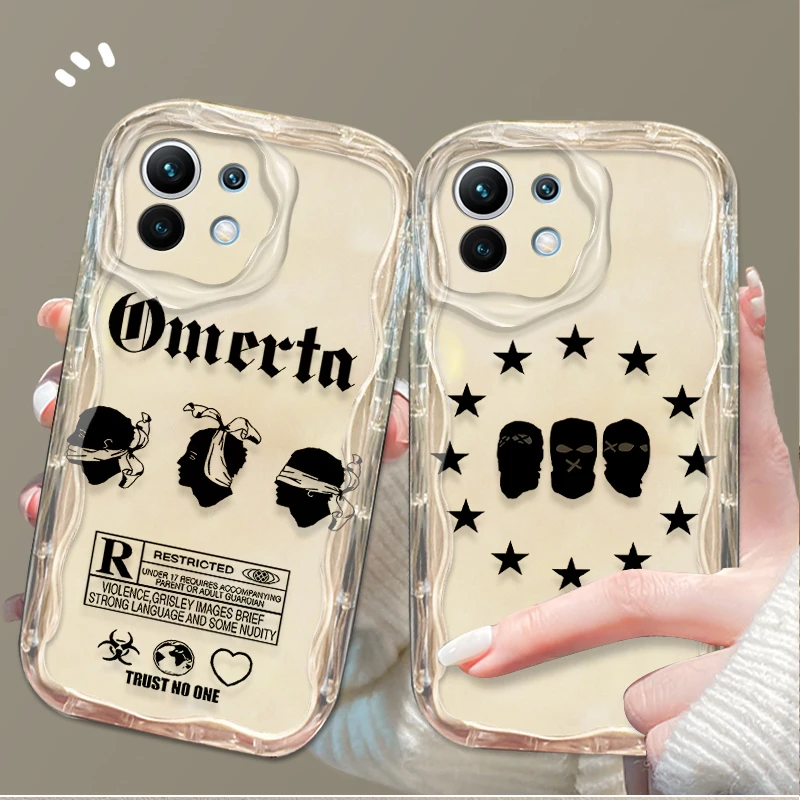 Omertas Maes Clear Wave Case For Xiaomi 14T 13T 12T 13 12 11 11i Lite 5G 10T POCO X5 X6 Pro X3 NFC X4 GT F3 F4 F5 F6 M6 M5S C65