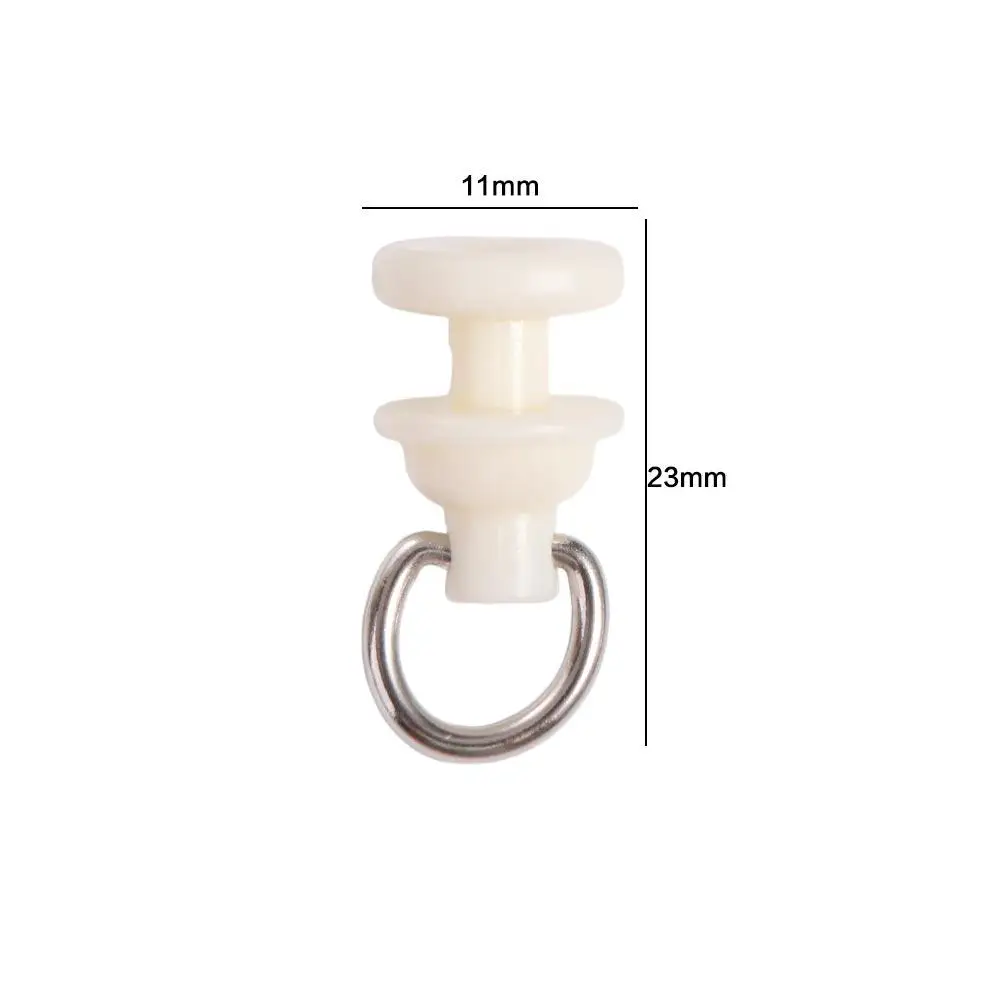 20pcs/pack White Curtain Track Pulley Silent Slide Smoothly Curtain Hook Roller Plastic Curtain Track Glider