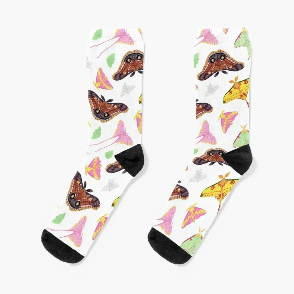

Moths - repeated pattern Socks cotton Men's Climbing short Socks Men's Women's