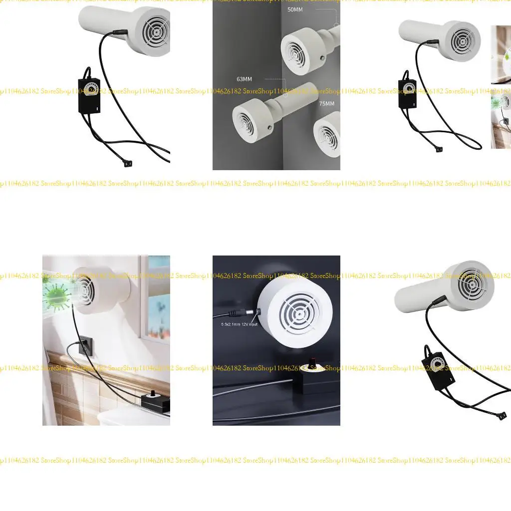 

Q2Q4 12V Inline Duct Fan Ventilation Fan Exhaust Fan for Grow Tent Airflows Improvement and Ventilation in Homes Space