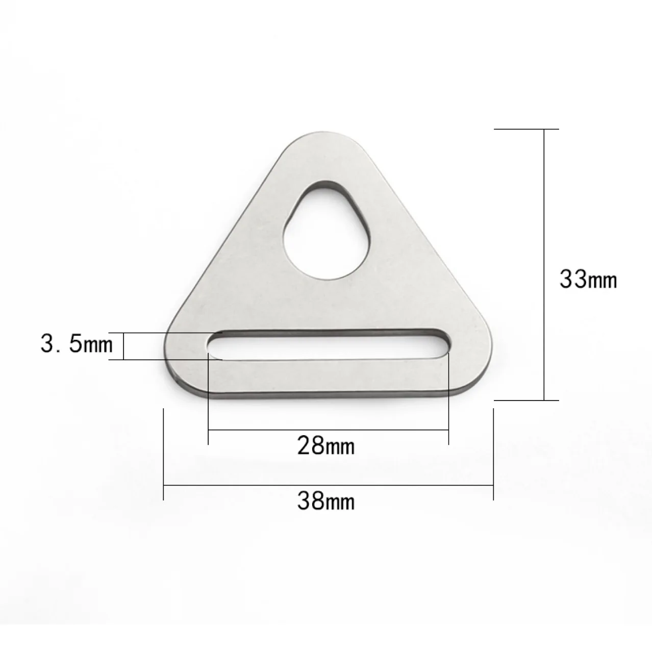 5Pcs Stainless Steel Triangle Buckle 28mm Adjuster Triangle Ring with Bar Caravan Tent Fixing Buckle bag luggage accessories