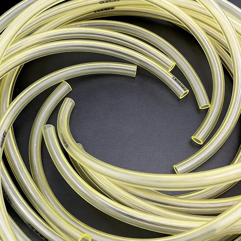 High Pressure Anti-Leak Yellow TPU Petrol Hose Oil Resistant Soft Gas Pipe ID 3-16mm for Household Fuel Pump Lawn Mower