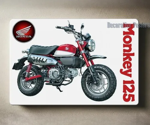 Monkey 125 Motorcycle Metal Poster Tin Sign 20x30cm-aluminum