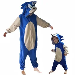 Sonic Series Style Costume Adult For Clothing Sonic Cosplay High Quality Full Body Pijama Anime One-Piece Lovers Pajamas