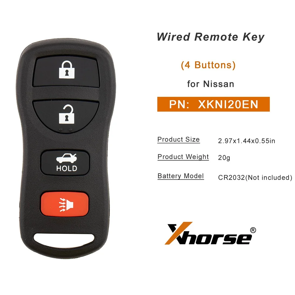 5pcs Xhorse XKNI20EN VVDI Wire Remote Key Auto for Nissan Type for VVDI2 Mini Programmer Tool Second Genaration Car Remote Key