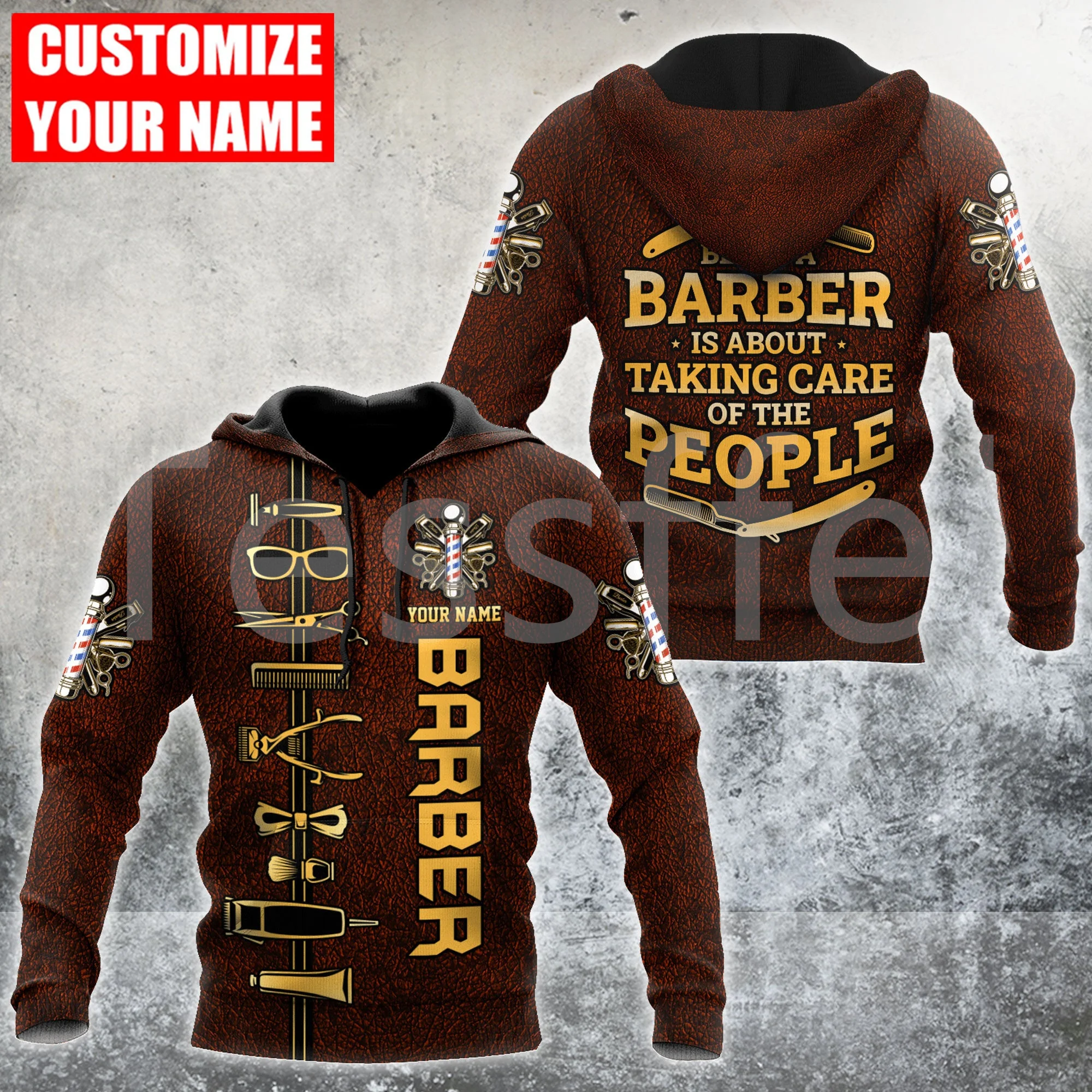 Tessffel NewFashion Cool Barber Tattoo Worker Cosplay Jacket Retro Harajuku Streetwear Men/Women Casual Pants Hoodies Suits A7