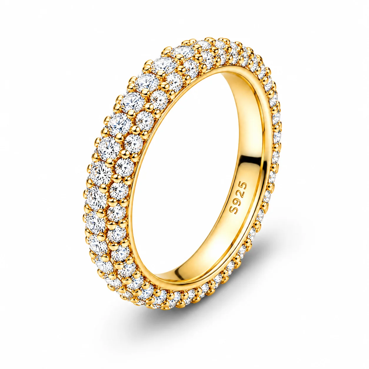 925 Sterling Silver Sparkling zircon Crown Double Heart-shaped Ring Fashion Women's Charm Jewelry Surprise Engagement Gifts
