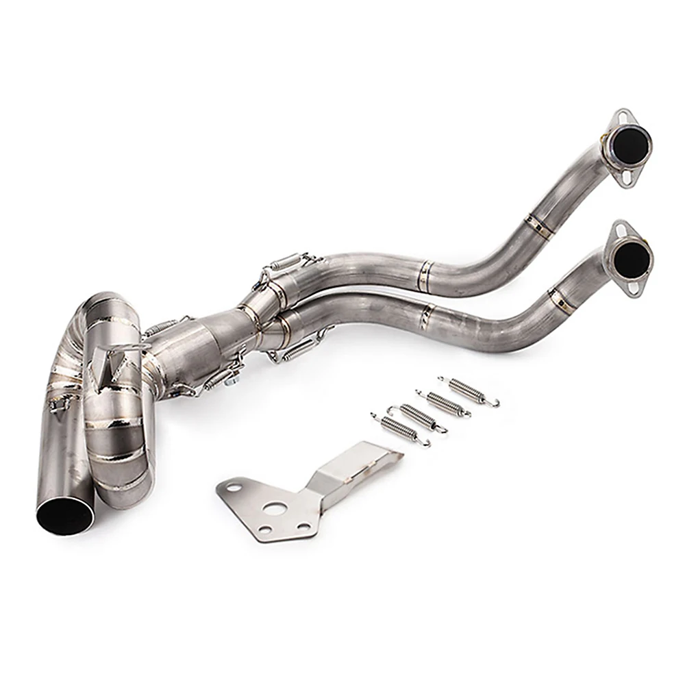 Motorcycle Exhaust Kit Elbow Manifold Header Line Tube 51MM Interface Exhausts Pipe For Yamaha MT07 FZ07 XSR700 2014-2024 Rotate