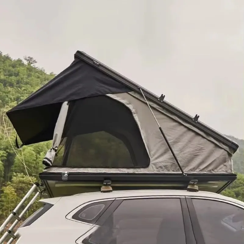 

Aluminum Roof Top Tent Car Rooftop Tent Triangle Clam Shell Hard Shell Top Roof Camping Tent