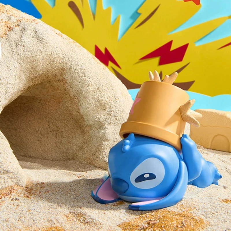 Nieuwe echte Disney Stitch Sandcastle Melee Blind Box Reuben Scrump Angel beweegbare anime figuur trendy speelgoed mysterie cadeau