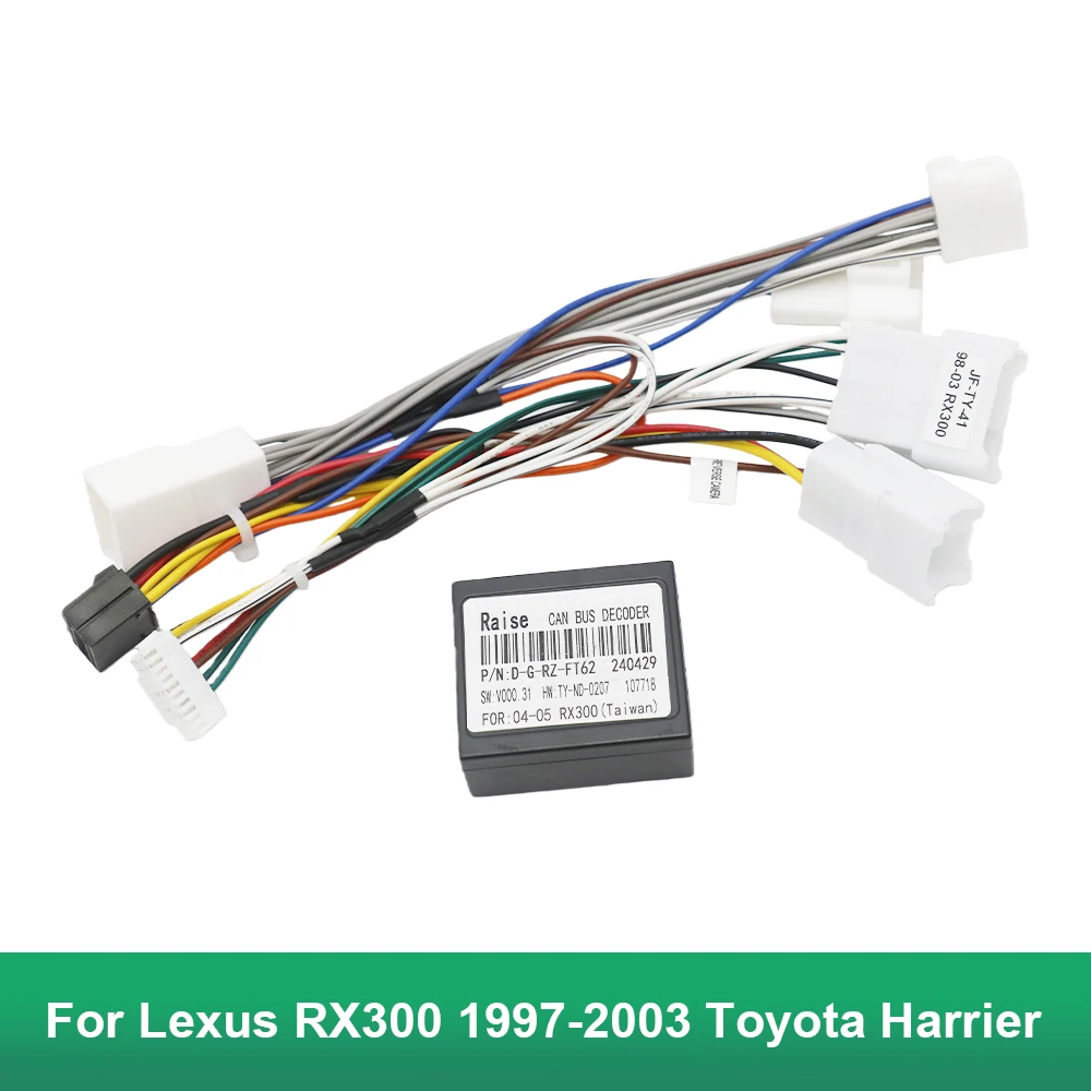 16 Pin Canbus box Adaptor G-FT-RZ-62 For Lexus RX300 1997-2003 Toyota Harrier With Wiring Harness Cable Android Car Radio