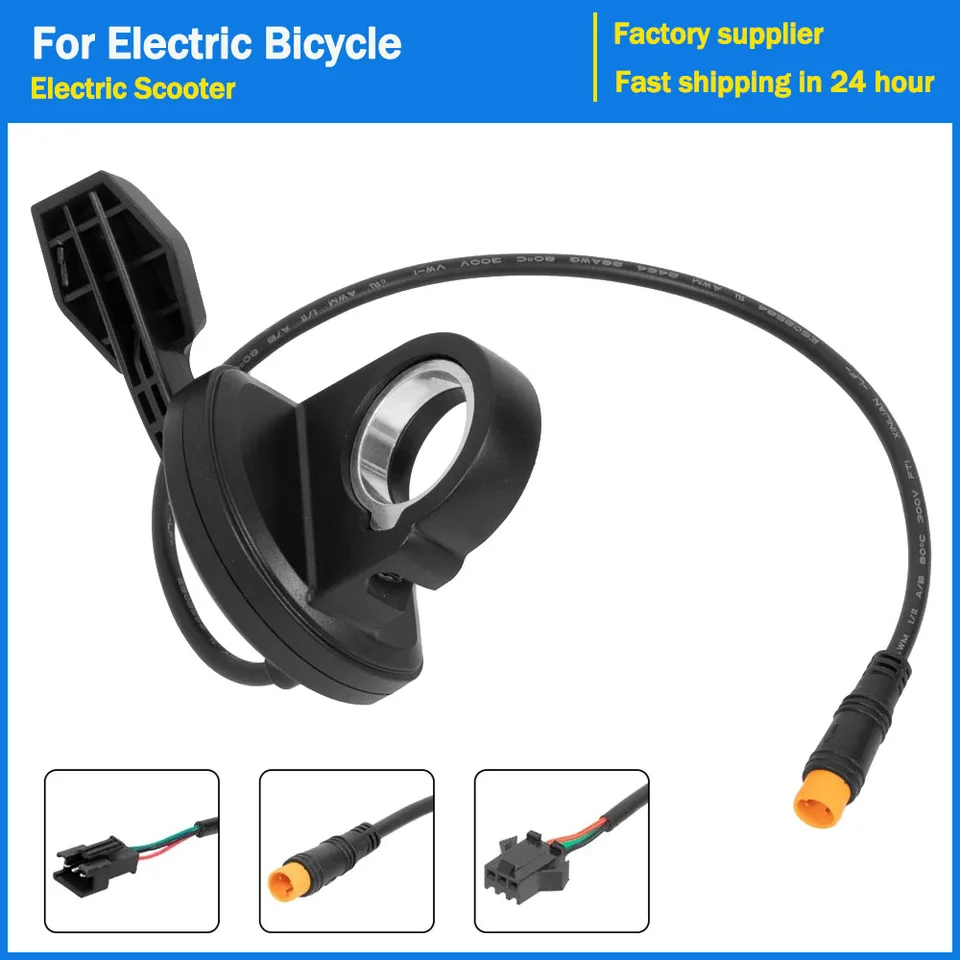 Acelerador De Pulgar Universal 12-72V Para Bici Eléctrica Y Scooter – ABS Con Conector Impermeable