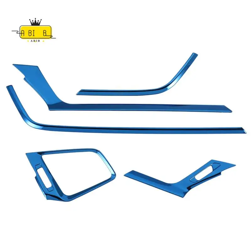 

ABIB -Central Control Air Outlet Decoration Cover Trim Sticker Stainless Steel For 10Th Gen Honda Civic 2019 2018 2017 2016, Blu