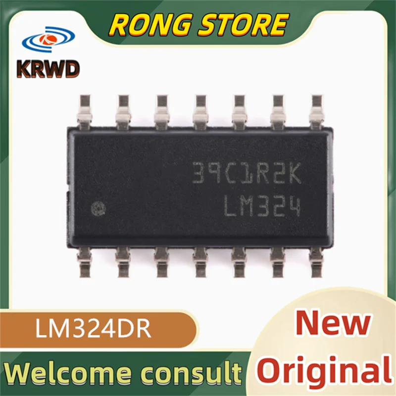 (50PCS)  LM324  New and Original Chip IC LM324DR SOP-14 Four-way operational amplifier
