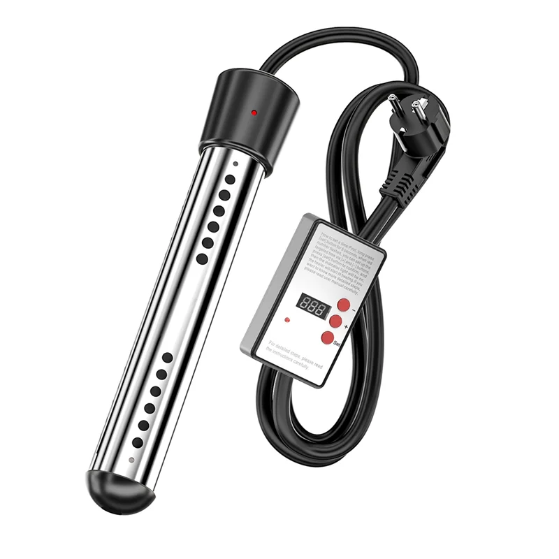 Chauffe-eau électrique à immersion, 2500W, E27, avec minuterie, arrêt automatique, pour la maison, prise UE, hiver