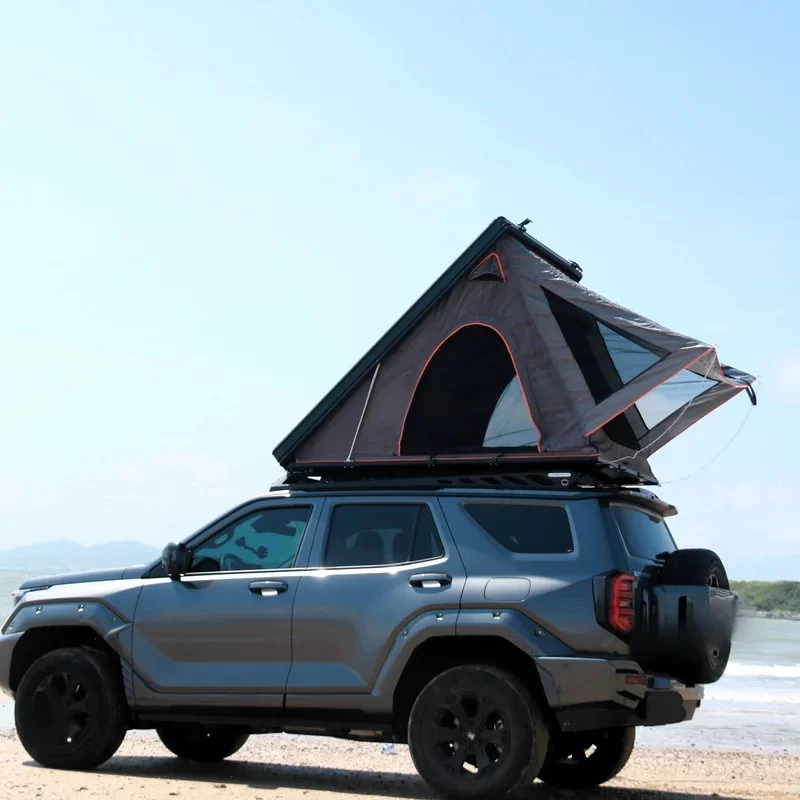 Premium Wildgo CRT-004 Slim Low Profile Lightweight Four Season Double Layer Hard Shell Roof Top Tent Waterproof Off Road Campin