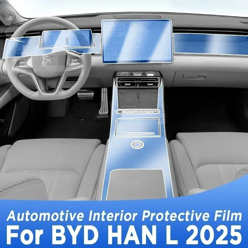 

For BYD HAN L 2025 Gearbox & Navi Panel Protective Film | Anti-Scratch Interior Sticker | Precise Fit, Easy Install, High Clear