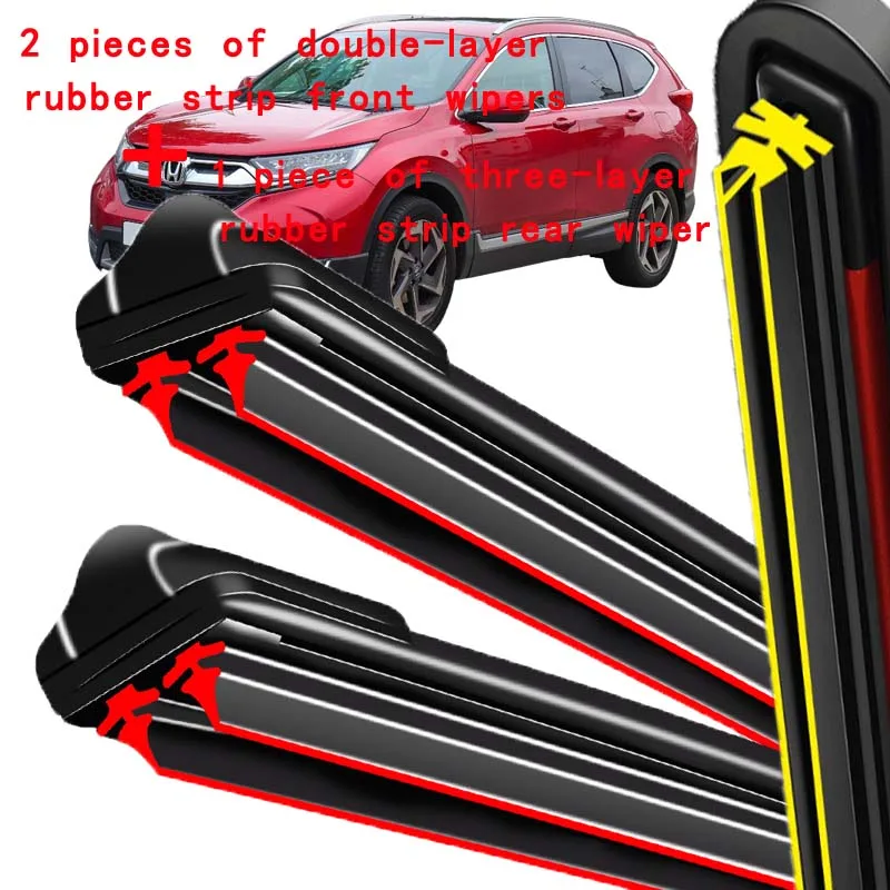 

For Honda CRV MK4 2012-2016 2013 2014 2015 Wiper Front & Rear Wiper Blades Windshield Windscreen Window Brushes 26"+16"+13"