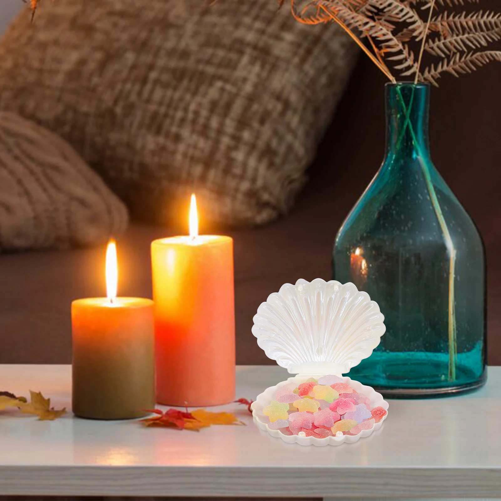 

10pcs Pearlescent Shell Candy Boxes Elegant White Small Size Gifts Wedding Party Favors Jewelry Storage Seashell Containers