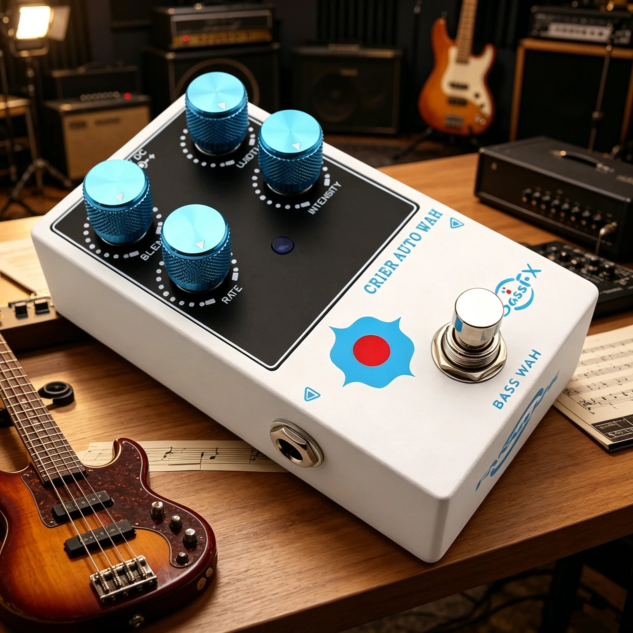 Fanmuzk Crier Auto‑Wah Envelope Filter Bass Effect Pedal 4 Knobs Fast Tracking True Bypass 9V Guitar Bass Effector