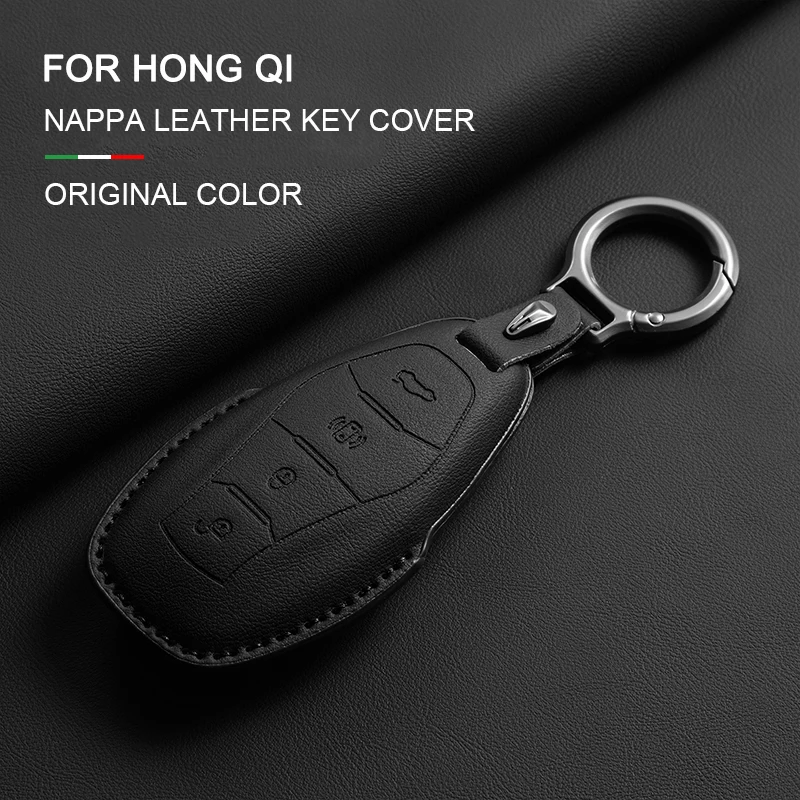 

Leather Car Remote Key Case For Hongqi H5 H6 H9 EH7 HS3 HS5 HS7 H7 L5 L9 HQ9 Key Protection Cover Key Shell Keychain Accessories