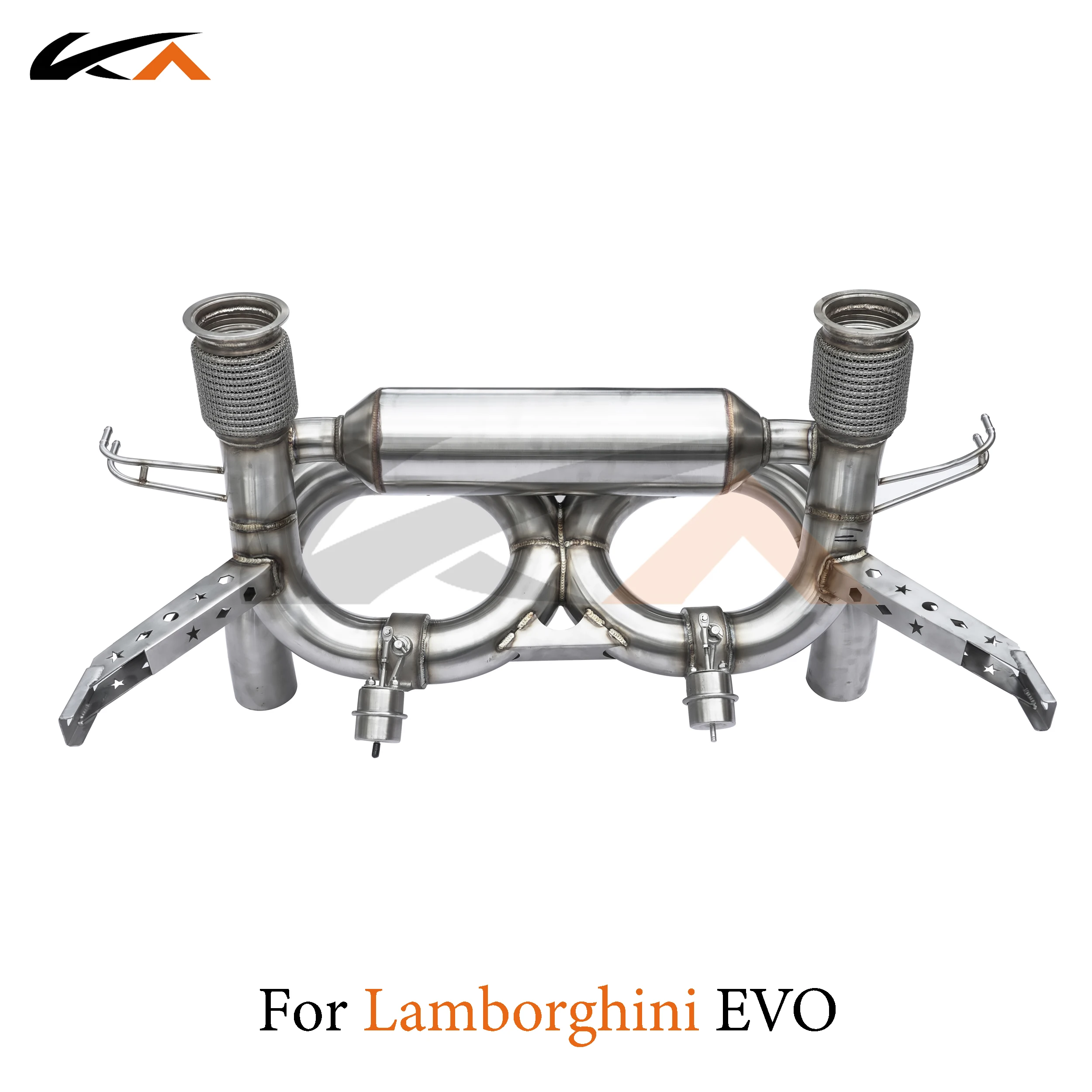 KA Tuning exhaust system stainless steel catback for Lamborghini EVO performance auto parts with muffler valve