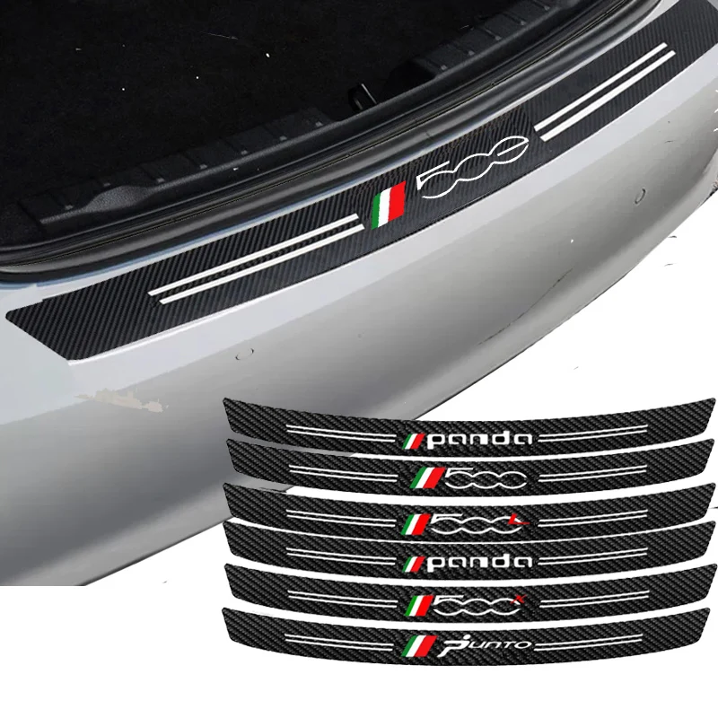 Car Rear Bumper Protection Sticker For Fiat 500 Abarth Sport 595 695 Punto Tipo Bravo Argo Panda