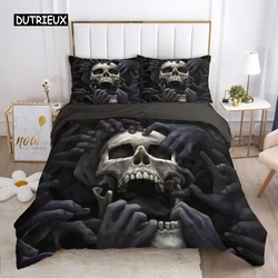 Skull Deadpool Duvet cover set 240x220 200x200 Bedding set Twin Queen King Double Bed linens Quilt cover Bedclothes Big hand