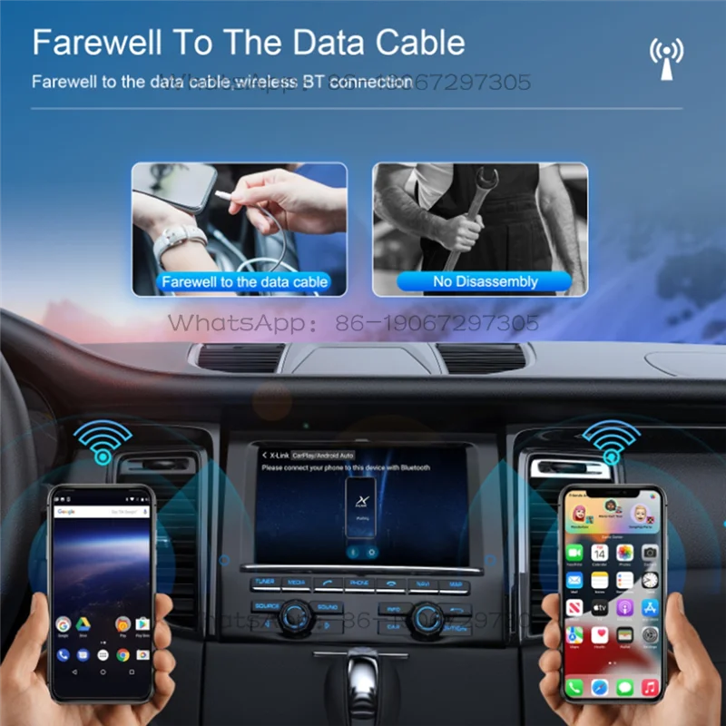 Wireless Carplay Adapter for  Support  Auto 2-In-1 Box , Mirror Link, 2G+32G,13-A87Q