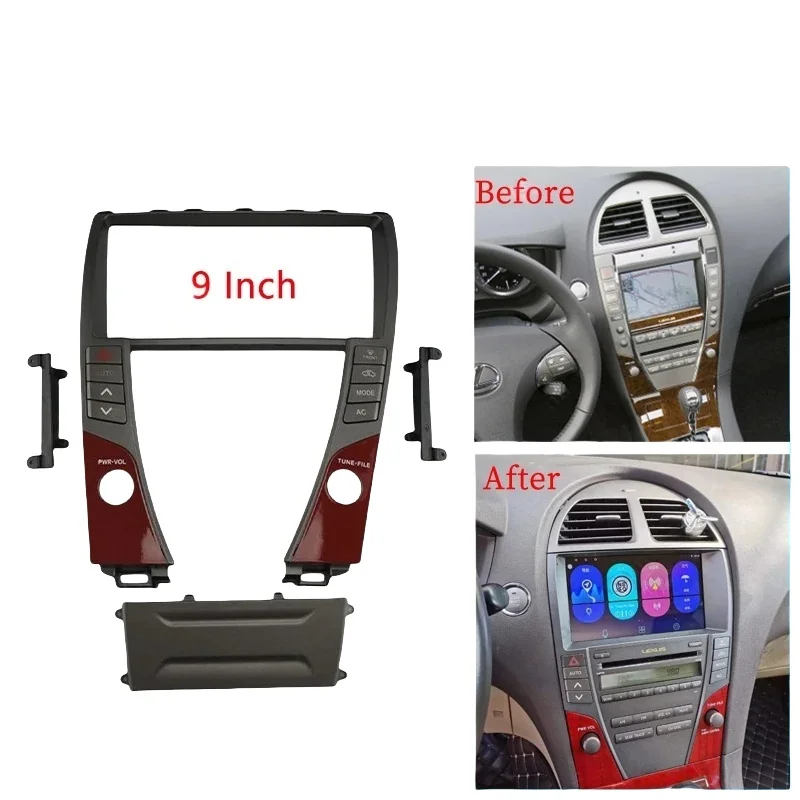 

9-дюймовая панель автомобильного радиоприемника для Lexus ES350 2006-2012 гг. | Адаптер CANBUS и комплект фитингов"