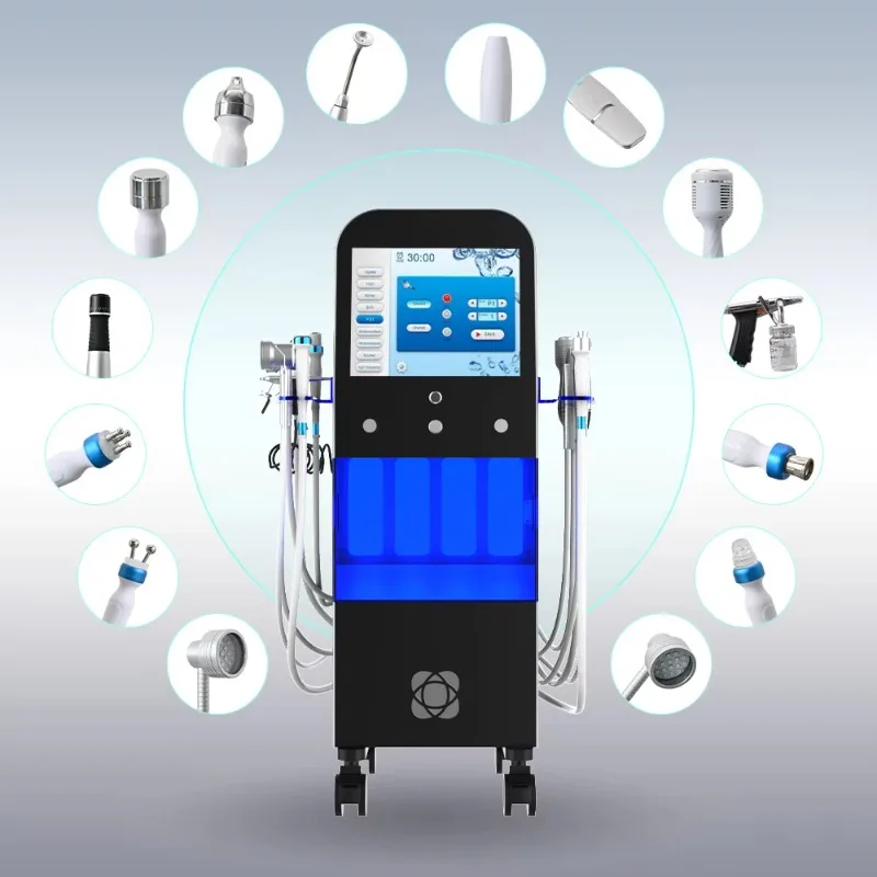 최고급 14 in 1 안티에이징 피부 딥 클렌징 페이셜 보습 미백 주름 제거 페이스 리프팅 뷰티 디바이스