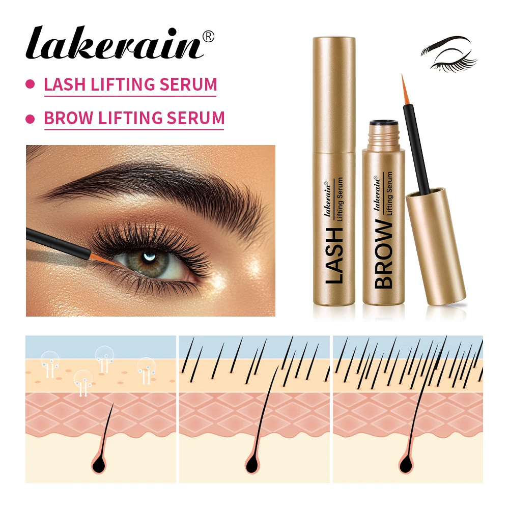Lash & sobrancelha conjunto sobrancelha crescimento soro peptídeo rímel realçador olho lash mais grosso nutrir cílios mais longos kit de maquiagem dos olhos