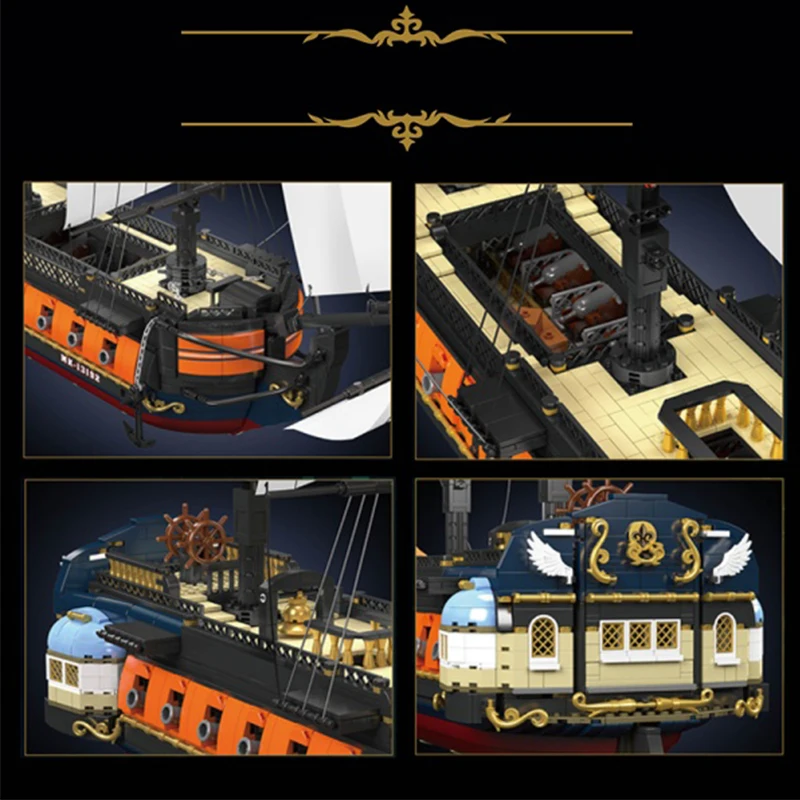 Filme moc silencioso mary grande barco de cruzeiro navio de cruzeiro navio a vapor navio pirata modelo blocos de construção tijolo quebra-cabeça brinquedo crianças presente