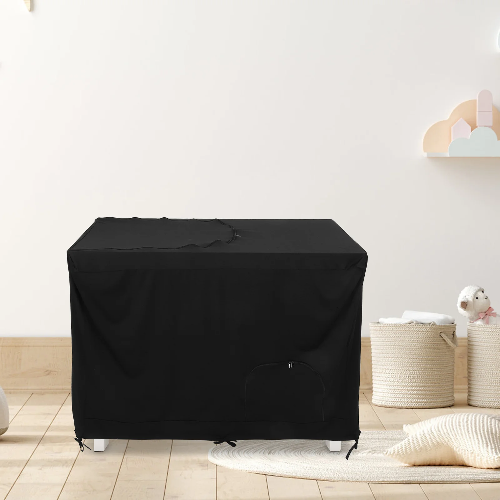 

Дышащая сетка для детской кроватки, эластичный затемняющий чехол из полиэстера, мягкая сетка, защитный барьер, навес для кроватки, аксессуары для детской кроватки