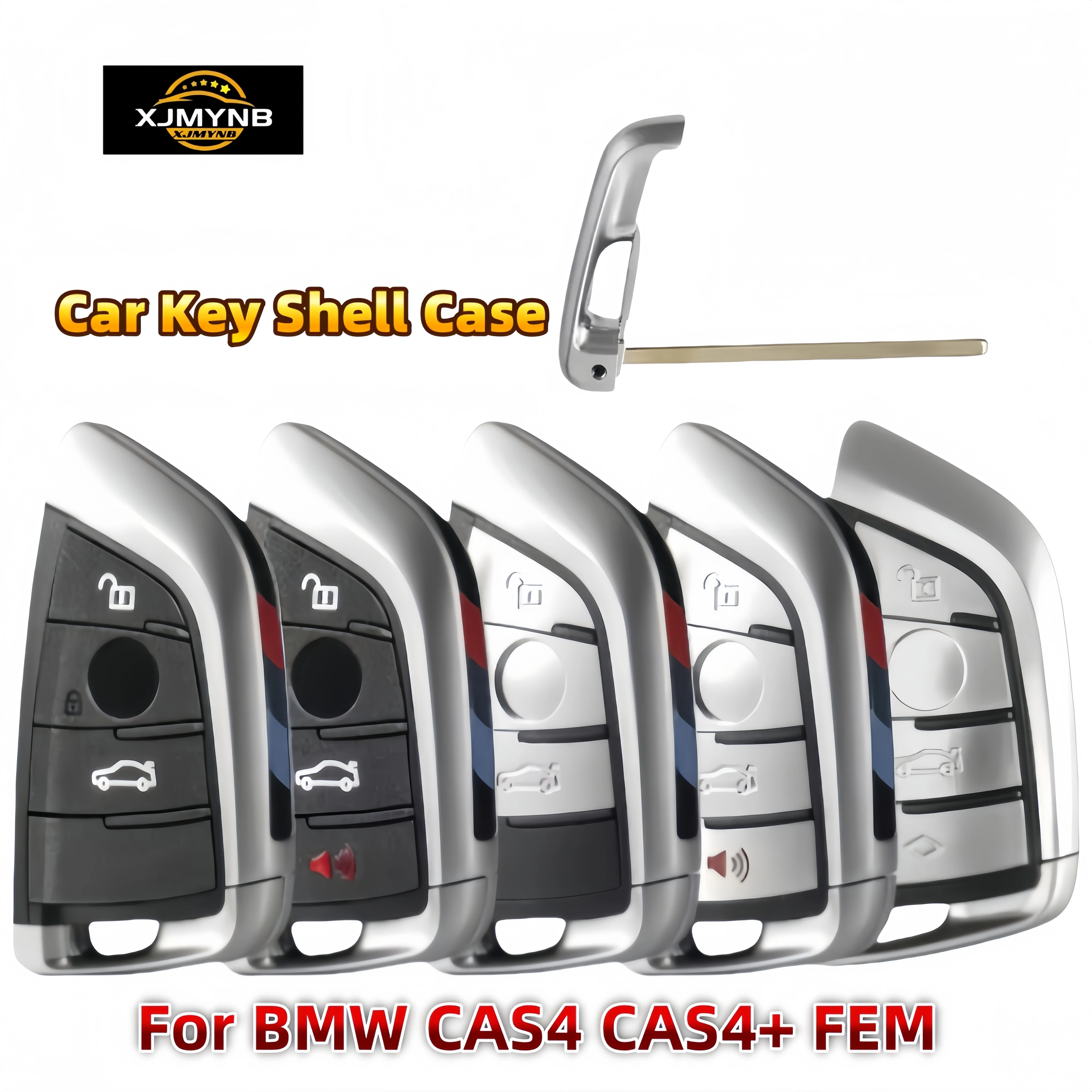 XJMYNB FEM CAS4 CAS4 + حافظة مفتاح السيارة عن بعد فوب لسيارات BMW 1 2 3 4 5 6 7 Series X1 X3 X5 X6 X5M X6M 2/3 أزرار مع شفرة #1