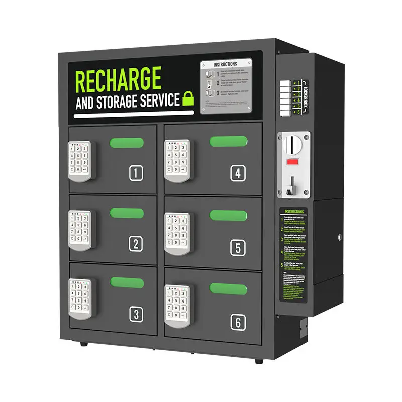 2025 Coin Operated 3 in 1 Wireless Charger 110v 220v Mobile Phone Fast Charging Station Locker Charging Kiosk