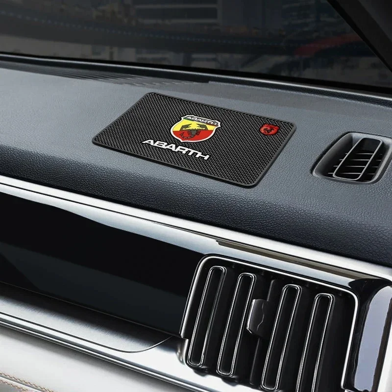 Non-Skid Car Dashboard Sticky Pad for Fiat Abarth 500e Tipo 500 500x Panda Punto Universal Fit Anti-Scratch Auto Accessories